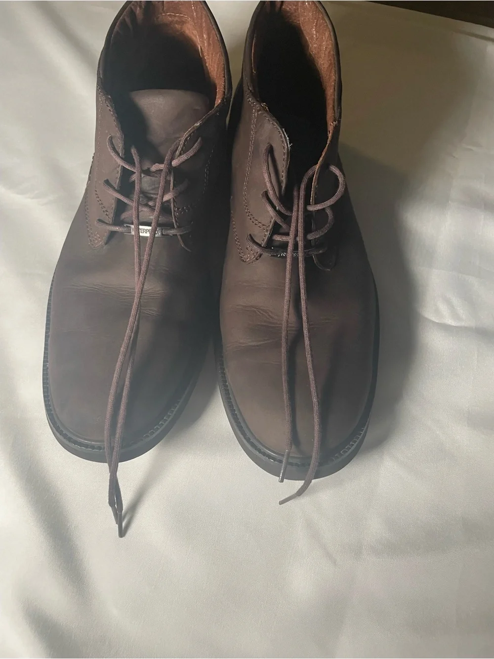 Clarks‎ Men's Brown Leather Lace-Up Boots waterproof